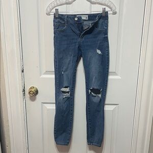 Garage Distressed Denim Skinny Jeans
